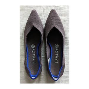 NEW Rothy's Grey Pointed Toe Flats